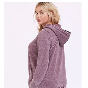 Torrid Washed Side Zip Hoodie